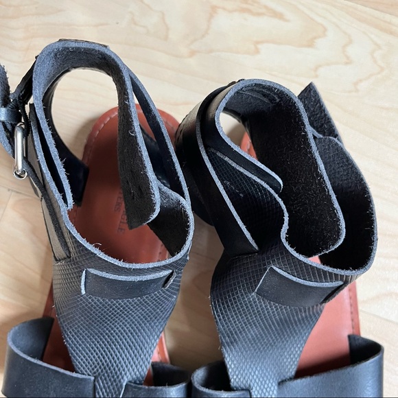 American Eagle Outfitters Ankle Hight Sandals Leather Buckle Straps Size 10 - Picture 3 of 10